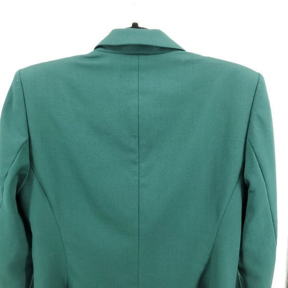 VTG Pendleton 100% Virgin Wool Fitted Single Button Long Line Blazer 8P Green - Picture 6 of 16